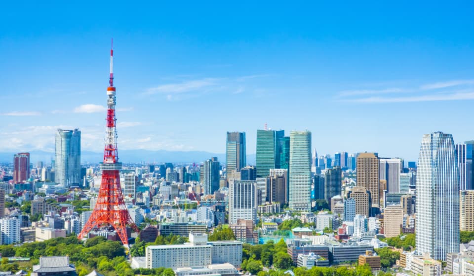 東京タワーと風景